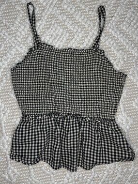 Old Navy Gingham Top - Women’s Sleeveless Smocked-Bodice Size XS